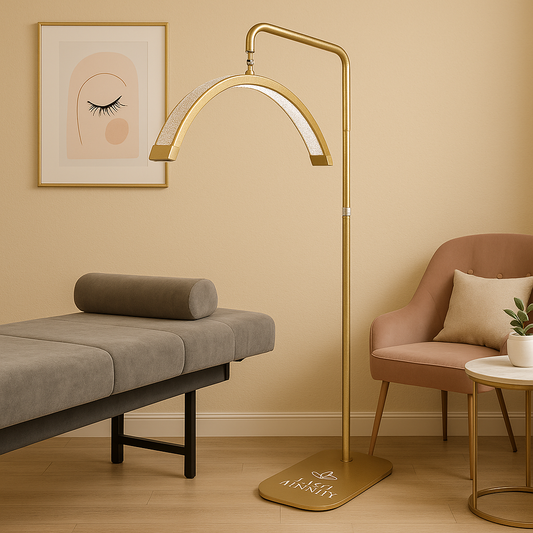 Gold Rhinestone Half-Moon Lash & Beauty Light (FT-Y16)